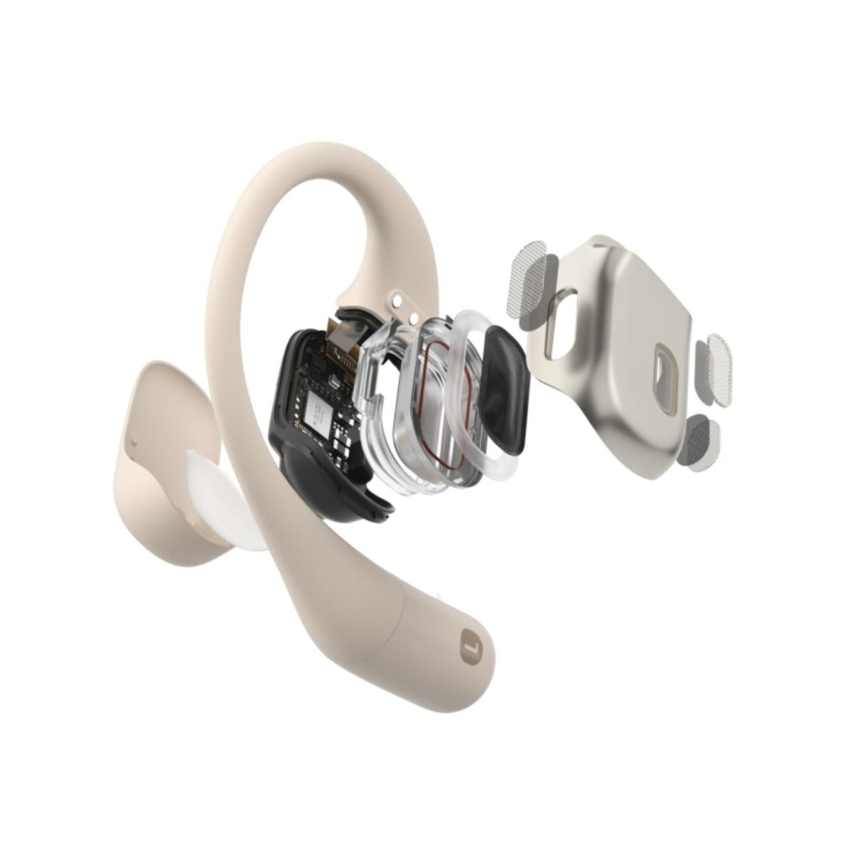 Shokz - OpenFit Open-Ear True Wireless Earbuds - Beige