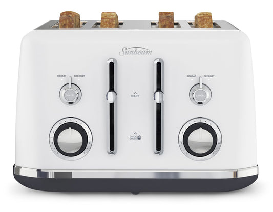 Sunbeam - Alinea 4 Slice Toaster - Ocean Mist White