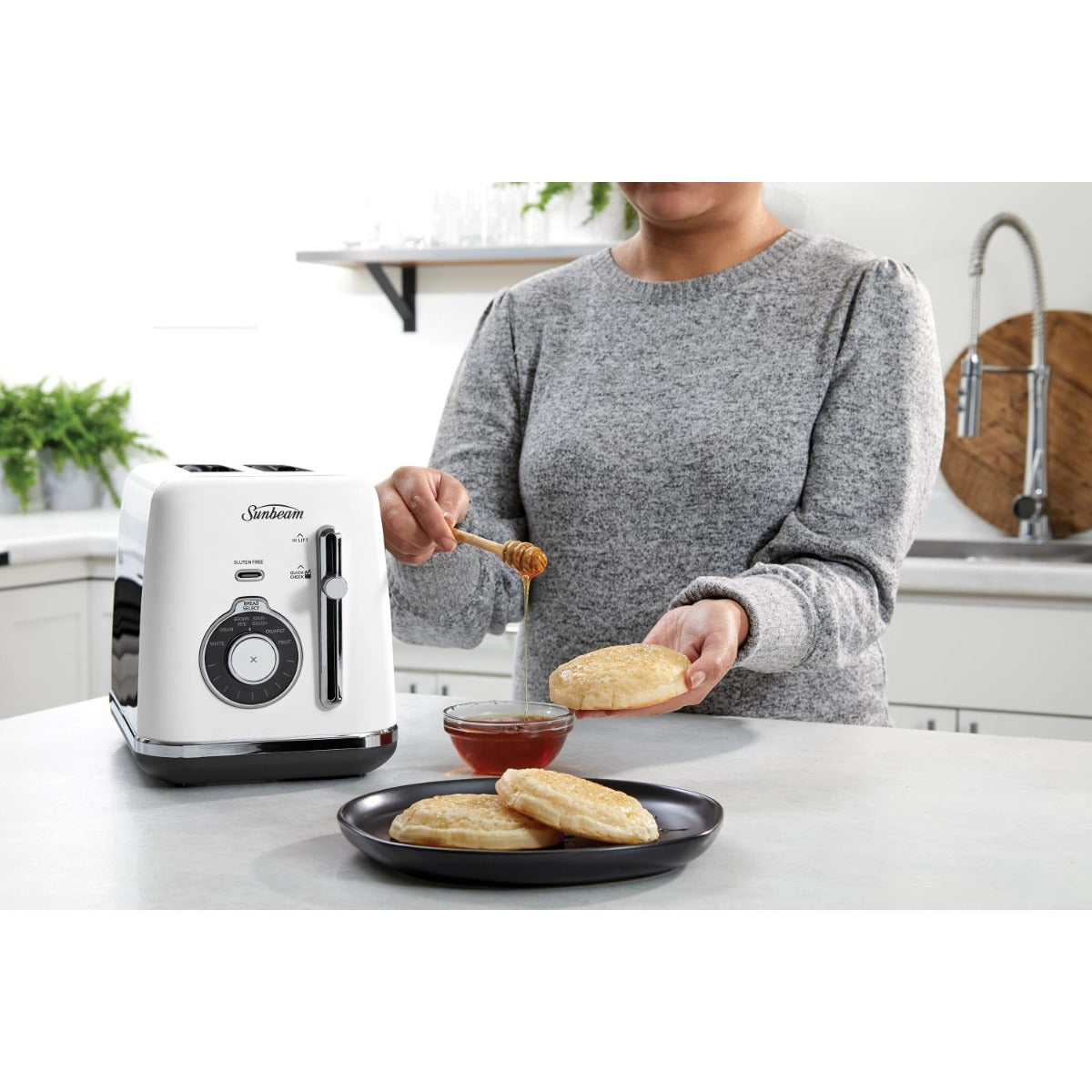 Sunbeam - 2 Slice Alinea Select Toaster - White