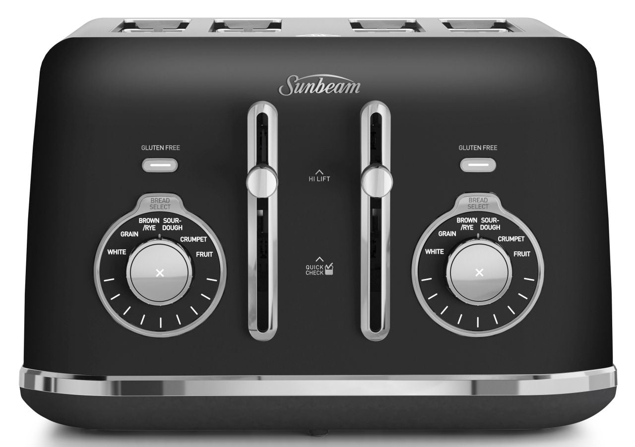 Sunbeam - Alinea Slect 4 Slice Toaster - Black Classics