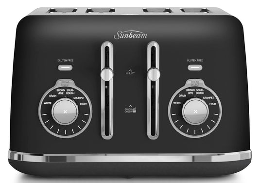 Sunbeam - Alinea Slect 4 Slice Toaster - Black Classics
