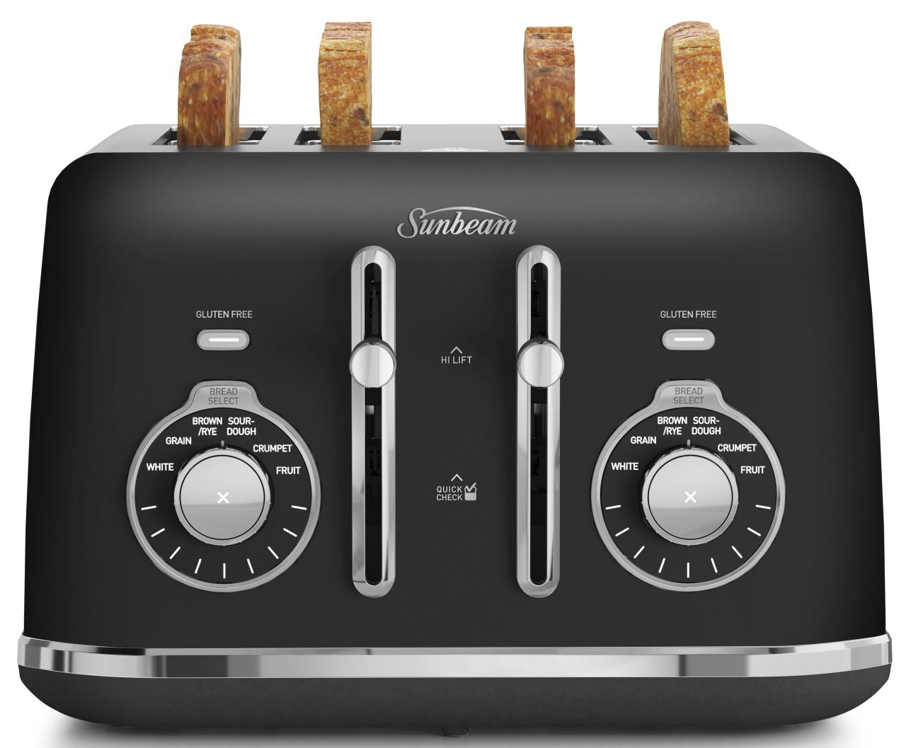 Sunbeam - Alinea Slect 4 Slice Toaster - Black Classics