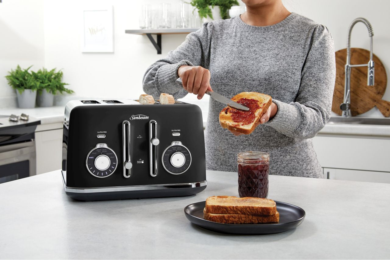 Sunbeam - Alinea Slect 4 Slice Toaster - Black Classics