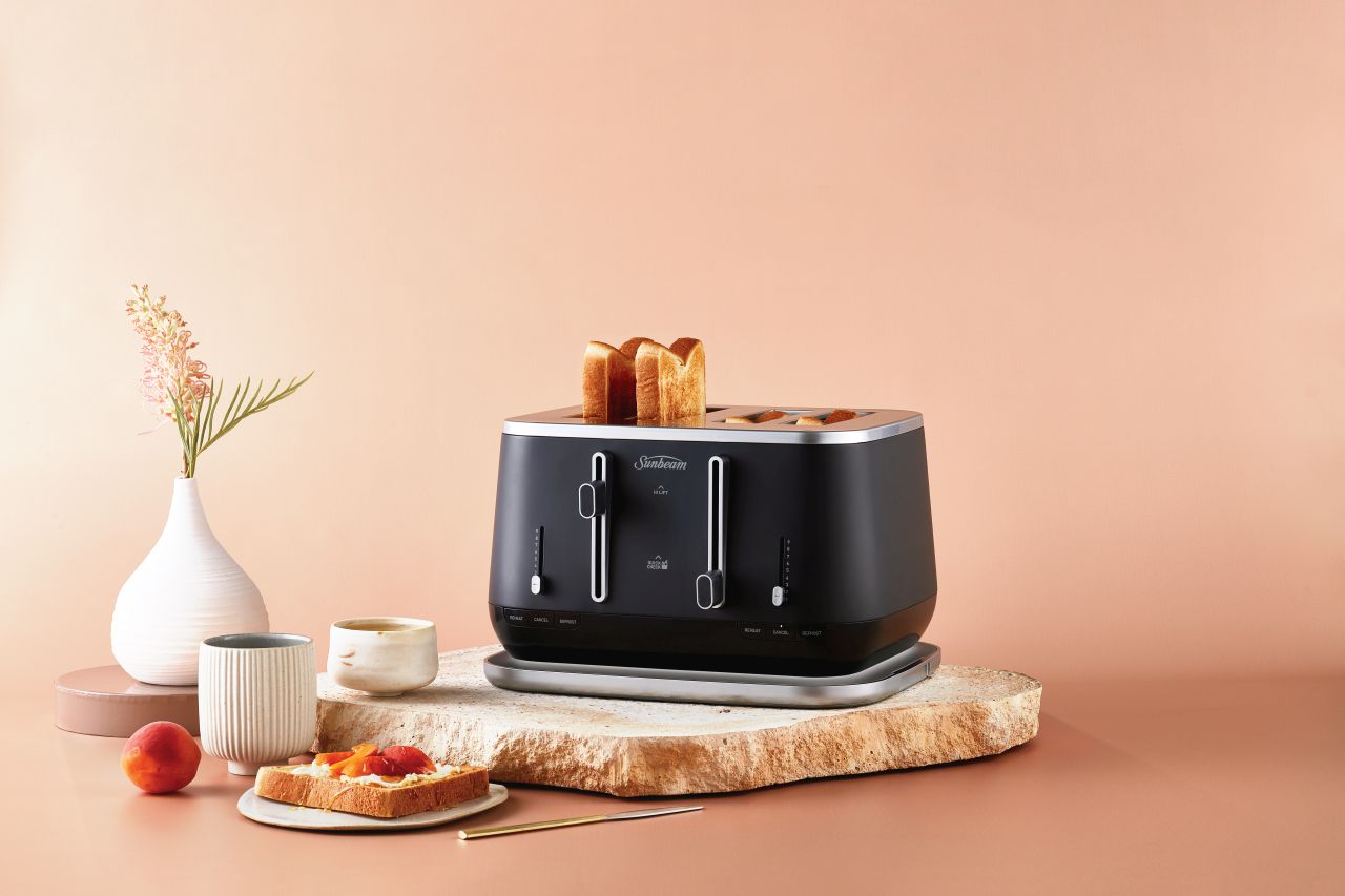 Sunbeam - 4 Slice Kyoto City Collection Toaster - Black