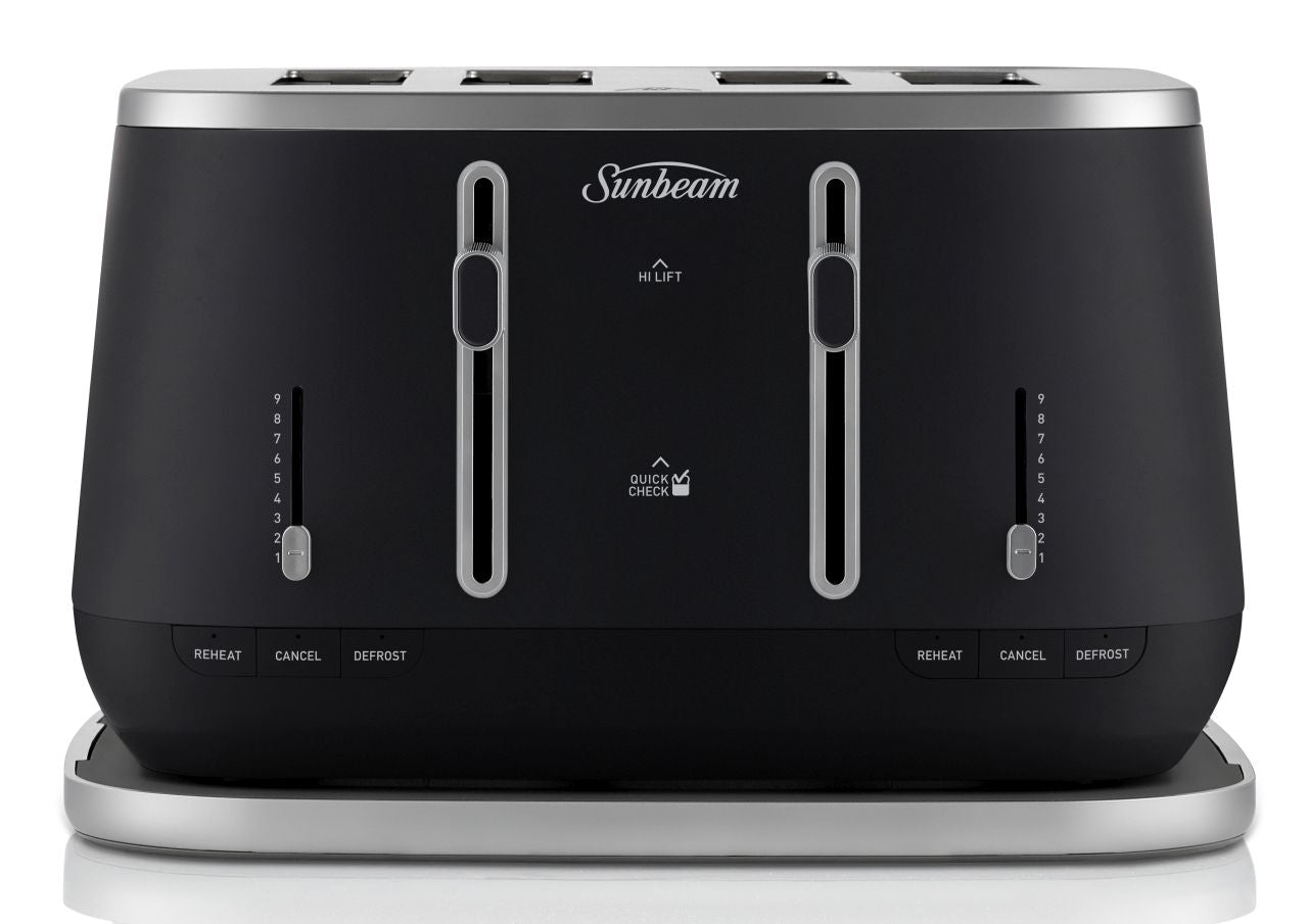 Sunbeam - 4 Slice Kyoto City Collection Toaster - Black
