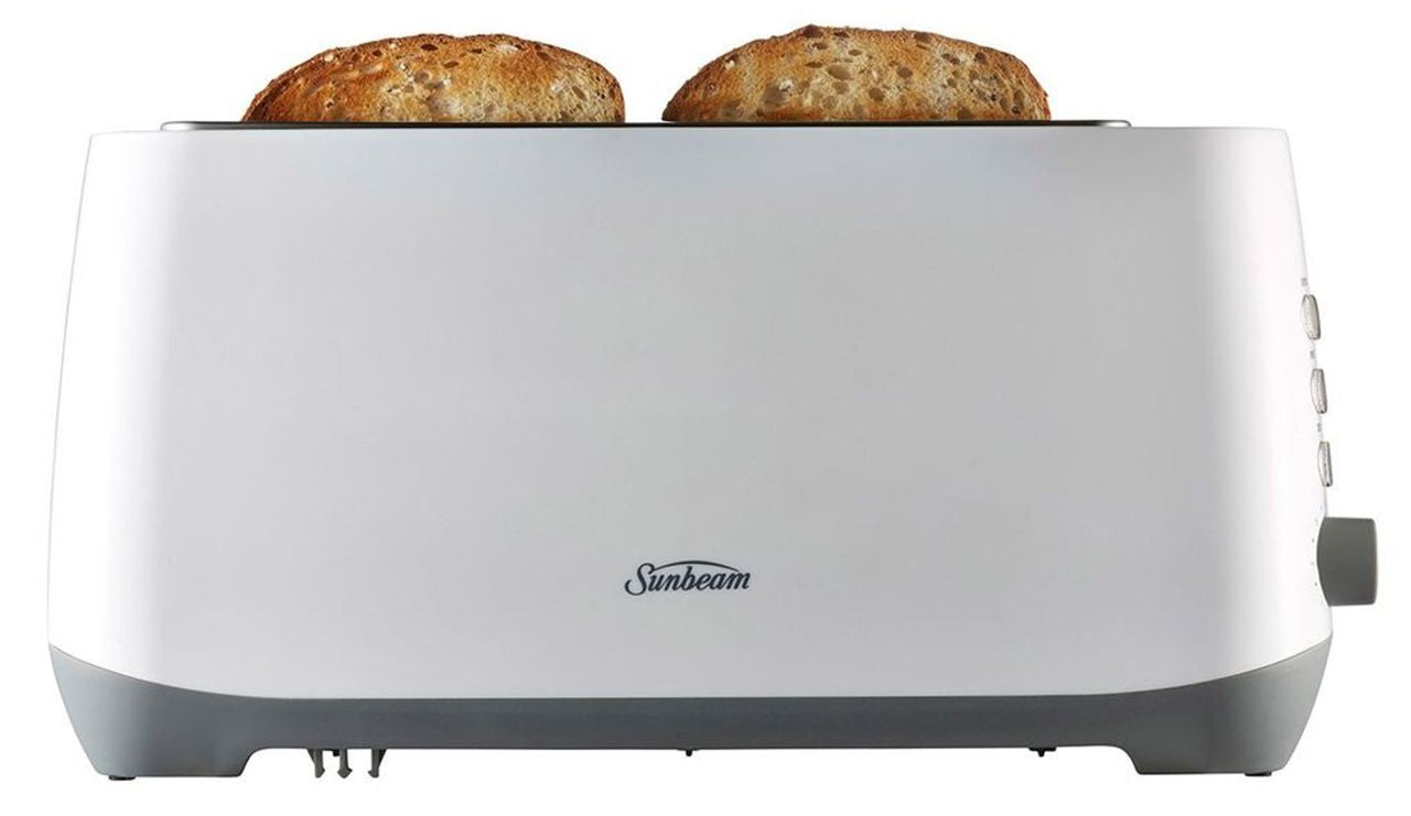 Sunbeam - Rise Up 4 Slice Long Slot Toaster - White