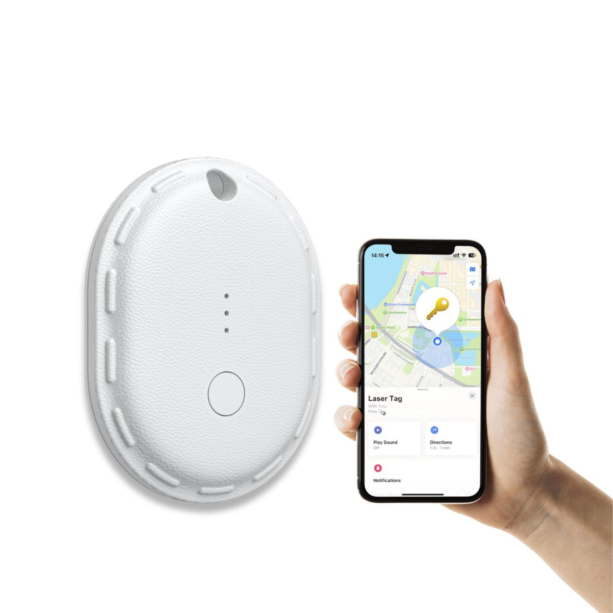 Laser - Mini travel smart tag in White 1pk