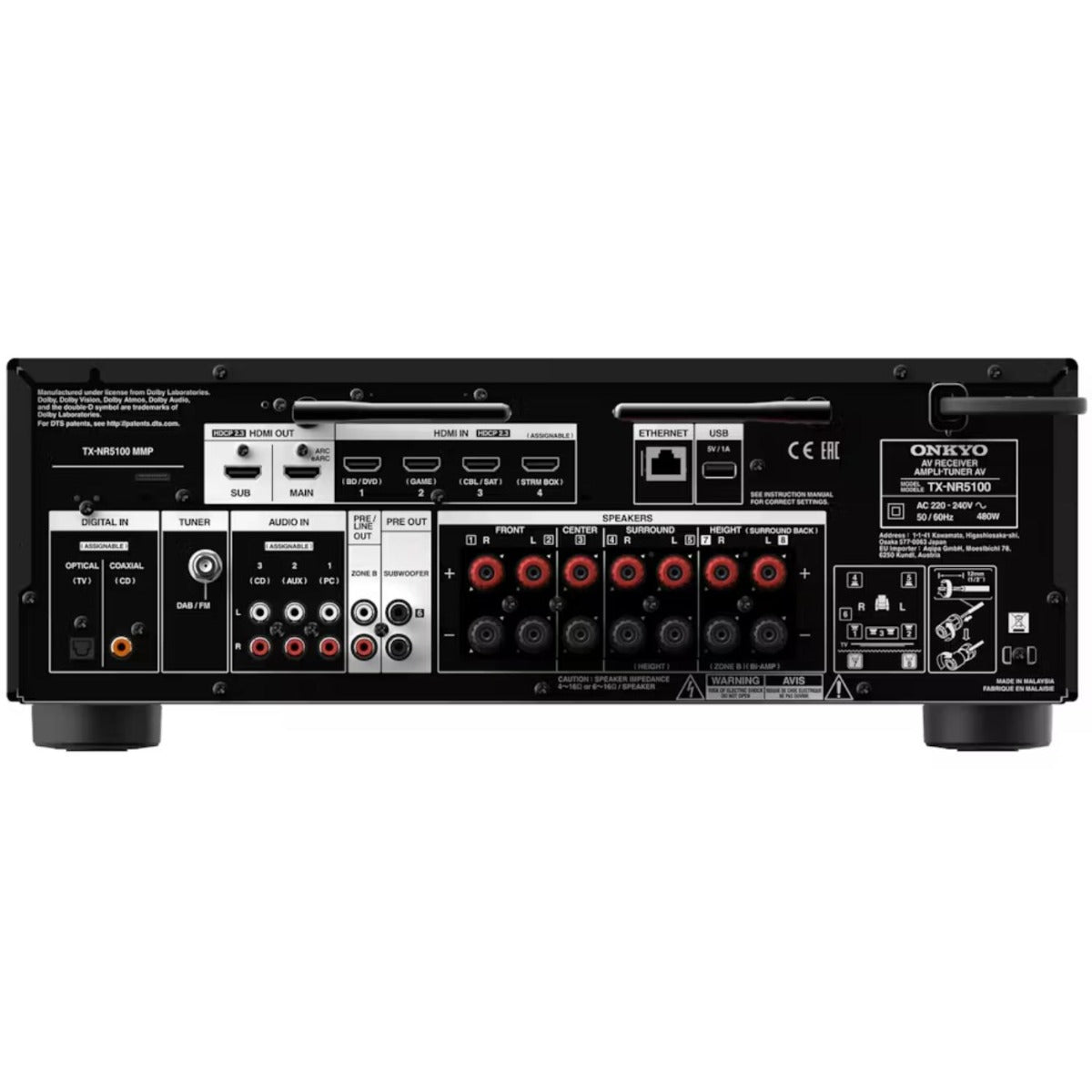 Onkyo - 7.2-Channel 8K Network AV Receiver