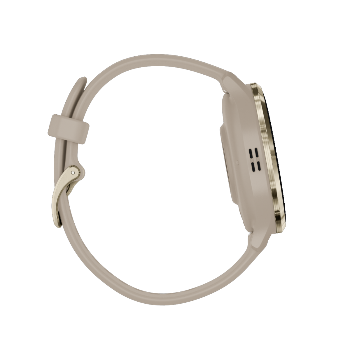 Garmin - Venue 3S Sports Watch - Soft Gold Stainless Steel Bezel w French Gray Case and Silicone Band