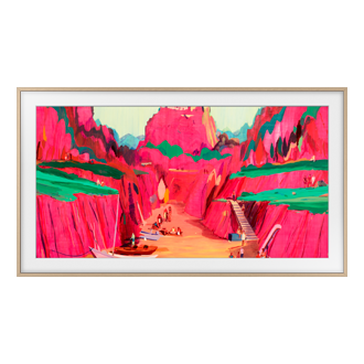 Samsung - Customisable Modern Frame For 75" Frame Pro TV - Teak