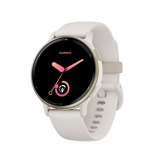 Garmin - Vivoactive 5 Smart Watch - Cream Gold Aluminium Bezel with Ivory Case and Silicone Band