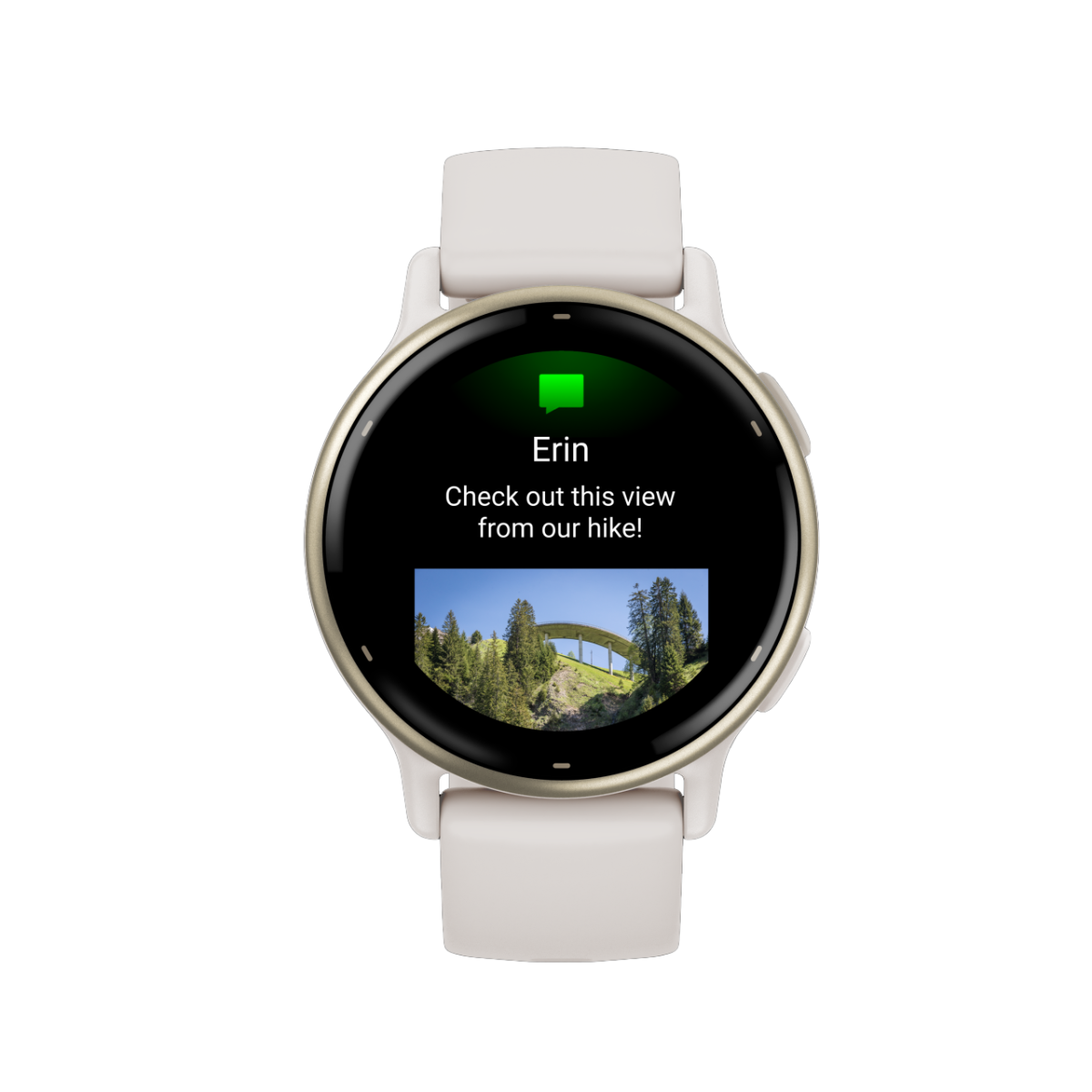 Garmin - Vivoactive 5 Smart Watch - Cream Gold Aluminium Bezel with Ivory Case and Silicone Band
