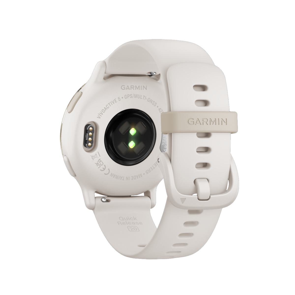 Garmin - Vivoactive 5 Smart Watch - Cream Gold Aluminium Bezel with Ivory Case and Silicone Band