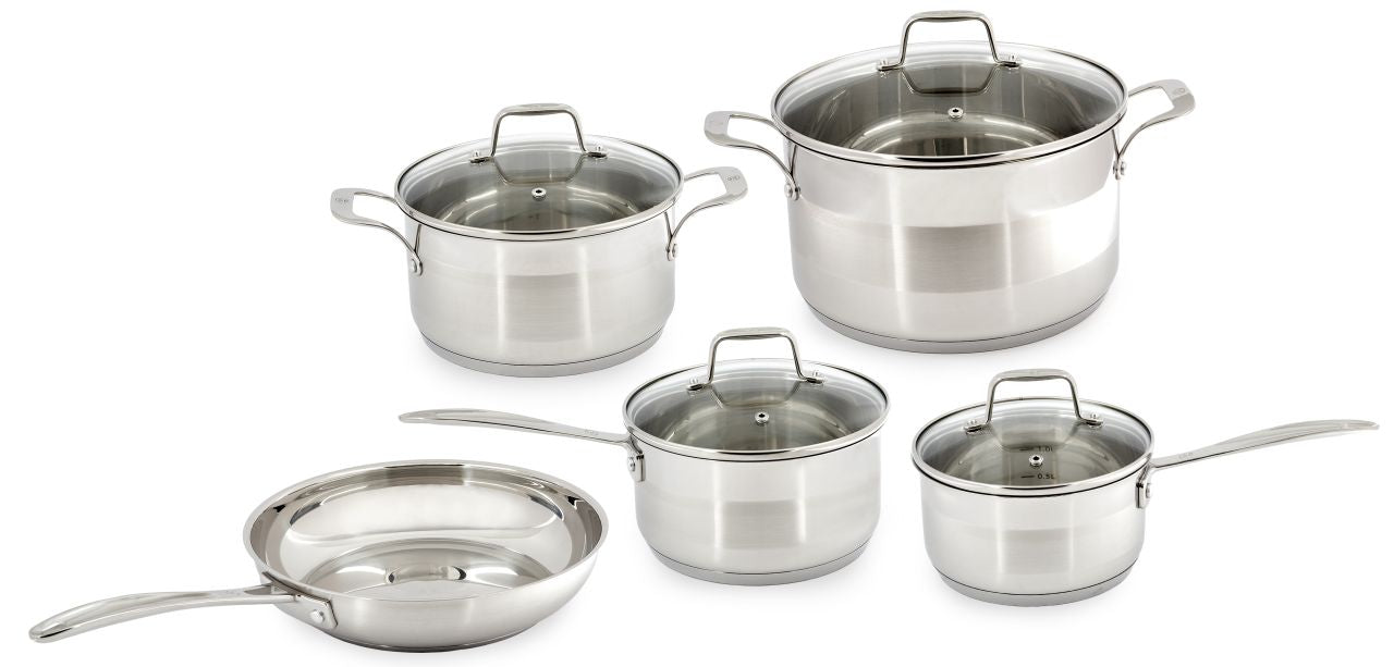 Westinghouse - 5 Piece Stainless Steel Pot and Pan Set