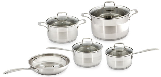 Westinghouse - 5 Piece Stainless Steel Pot and Pan Set