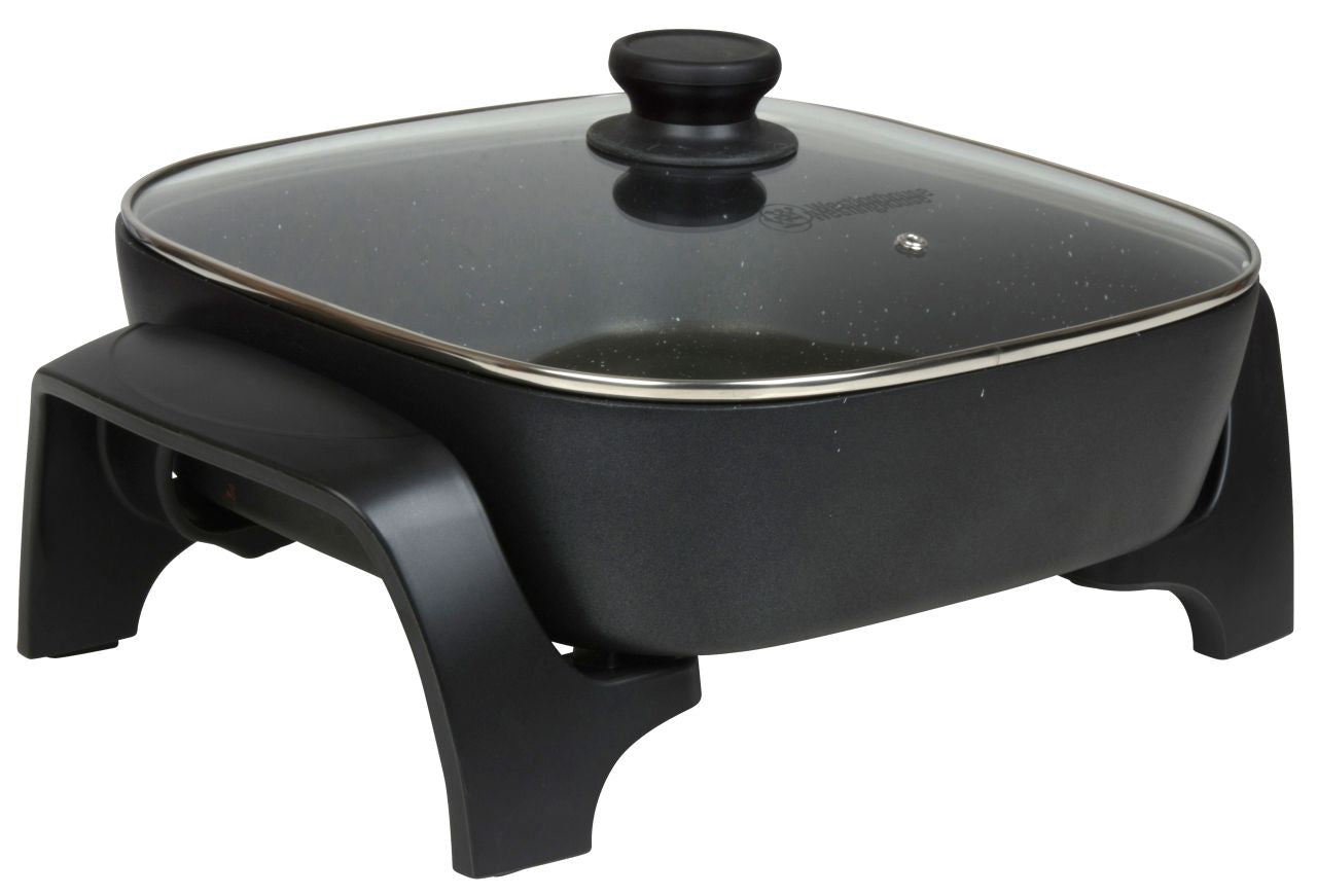 Westinghouse - 12" Square Electric Frypan, Black