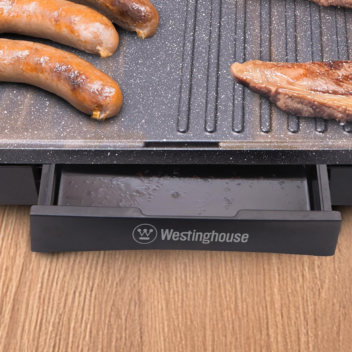 Westinghouse - 2000-2400W Electric Grill - Black