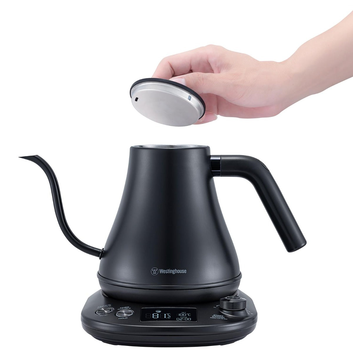Westinghouse - 800ml 1200W Gooseneck Kettle - Black