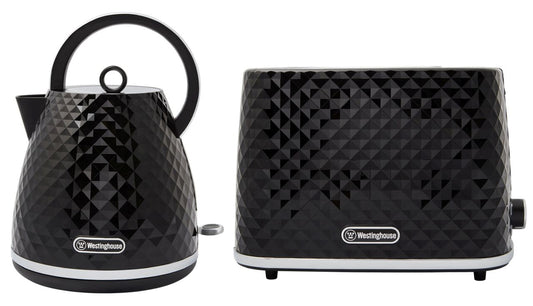 Westinghouse - 1.7L Kettle & 2 Slice Toaster Pack - Black