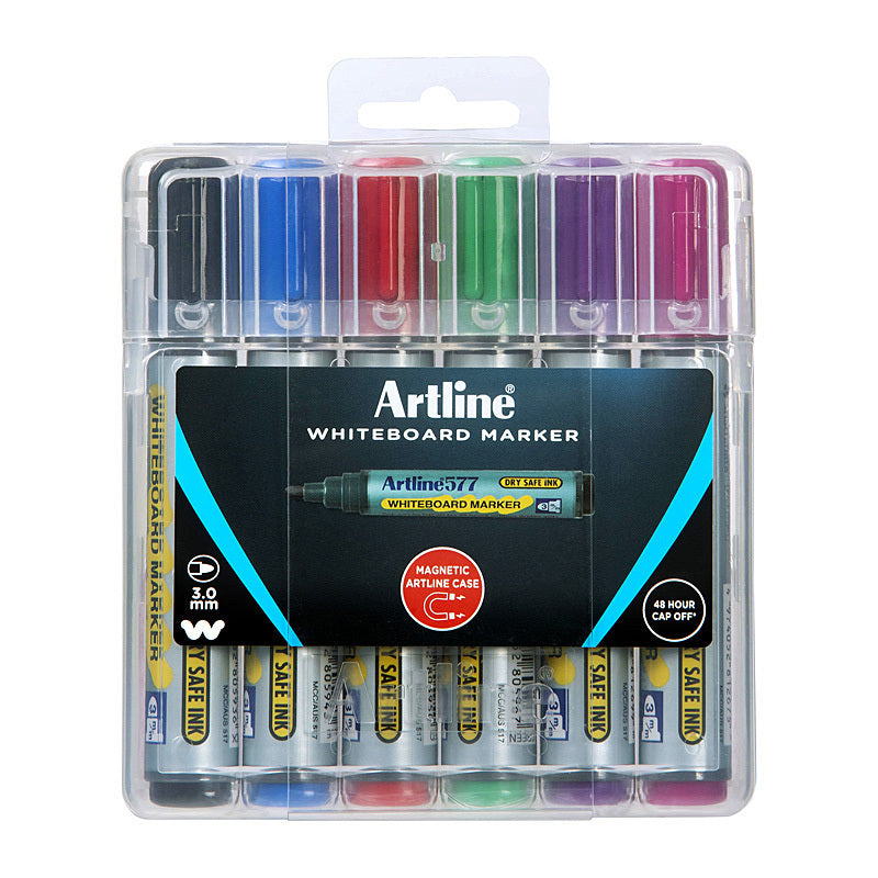 Artline 577 W/B Marker Ast Pk6 - Wholesales Supply