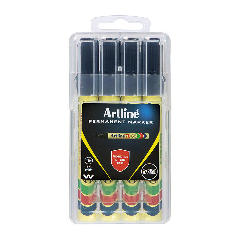 Artline 70 Perm Mrk Blk HC Pk4 - Wholesales Supply