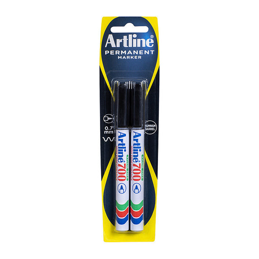 Artline 700 Perm Markr Blk Pk2 - Wholesales Supply