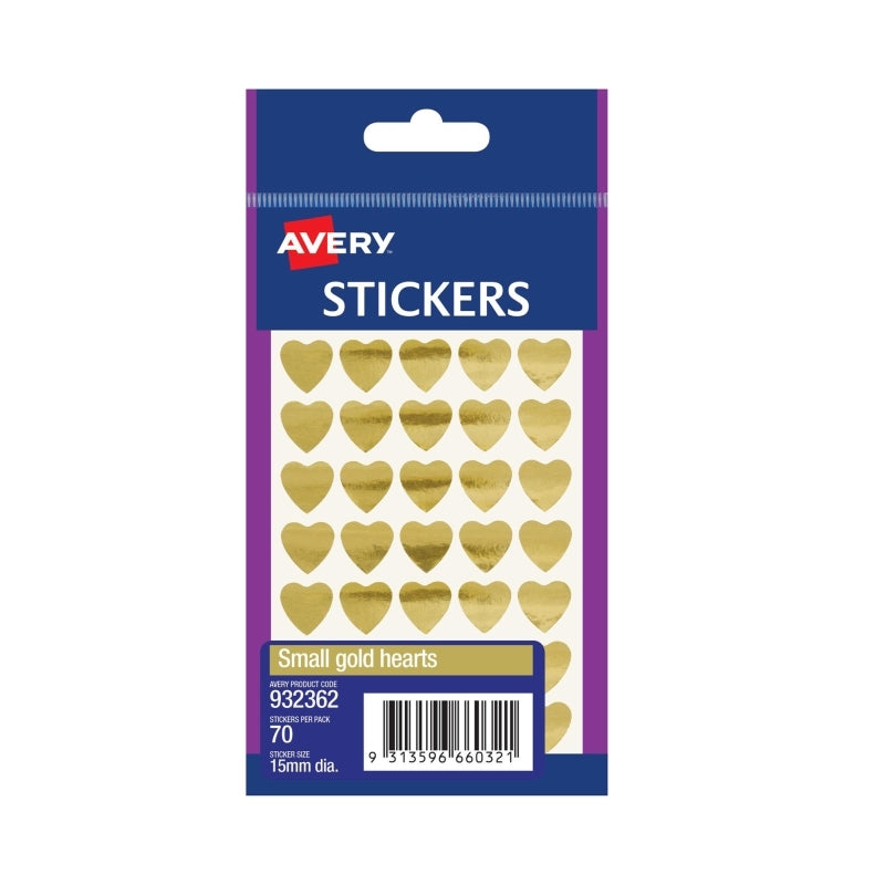 AV Gold Heart 15mm Pk70 Bx10 - Wholesales Supply