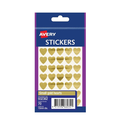 AV Gold Heart 15mm Pk70 Bx10 - Wholesales Supply