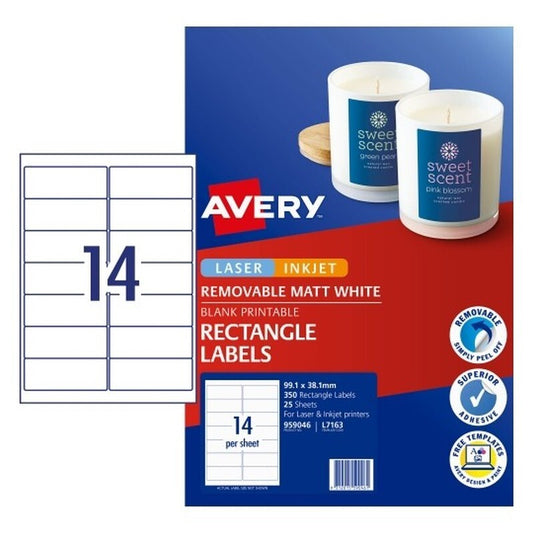 Av Labels L7163 LIP 14Up Pk350 - Wholesales Supply