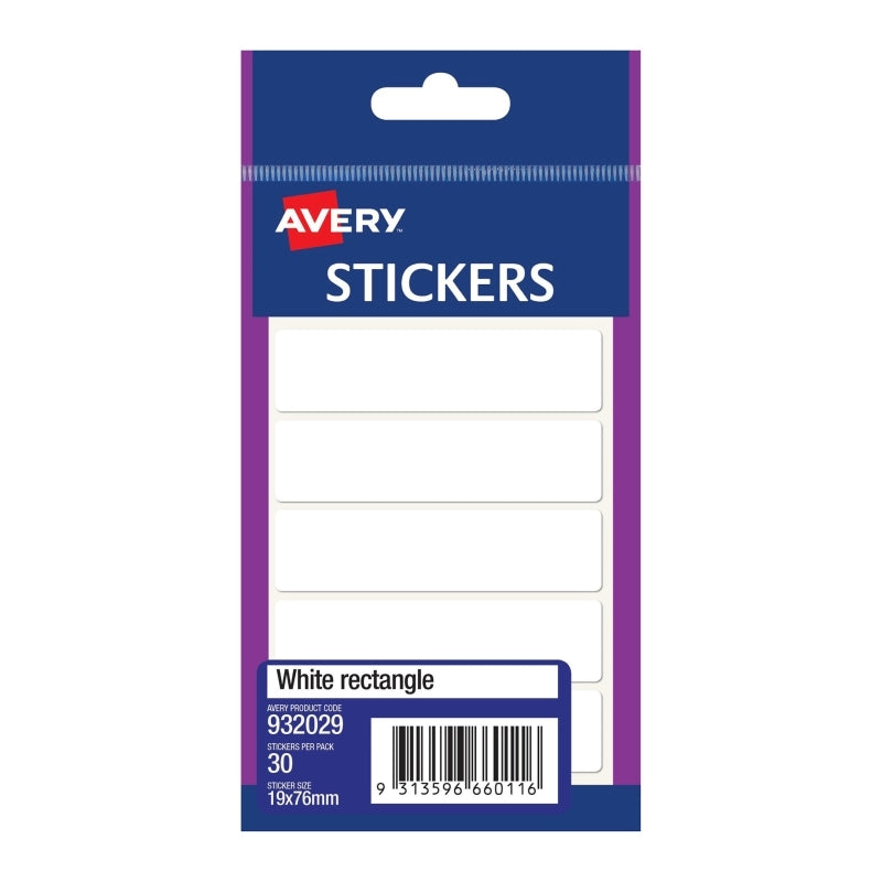 AV StickerRect 19X76 Pk30 Bx10 - Wholesales Supply