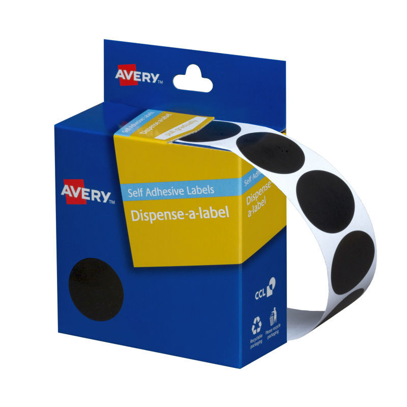 Avery Disp Black 24mm Roll500 - Wholesales Supply