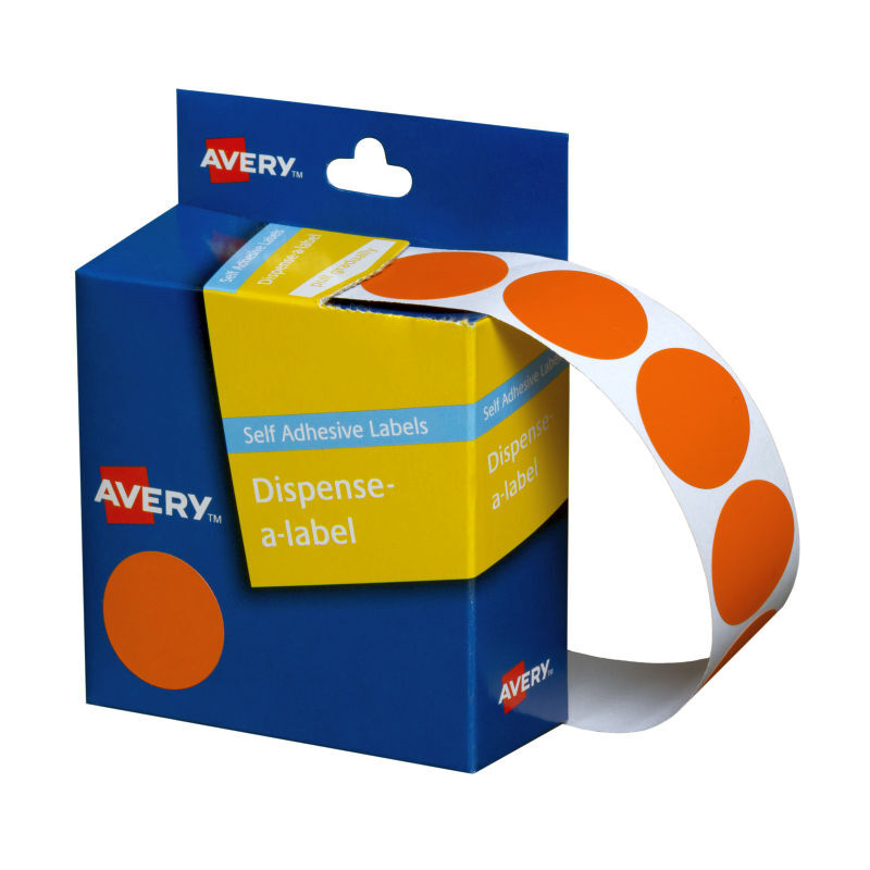 Avery Disp Orange 24mm Roll500 - Wholesales Supply