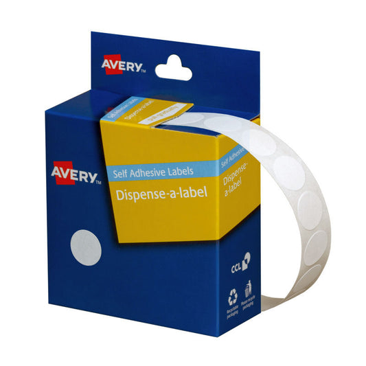 Avery Disp White 14mm Roll1200 - Wholesales Supply