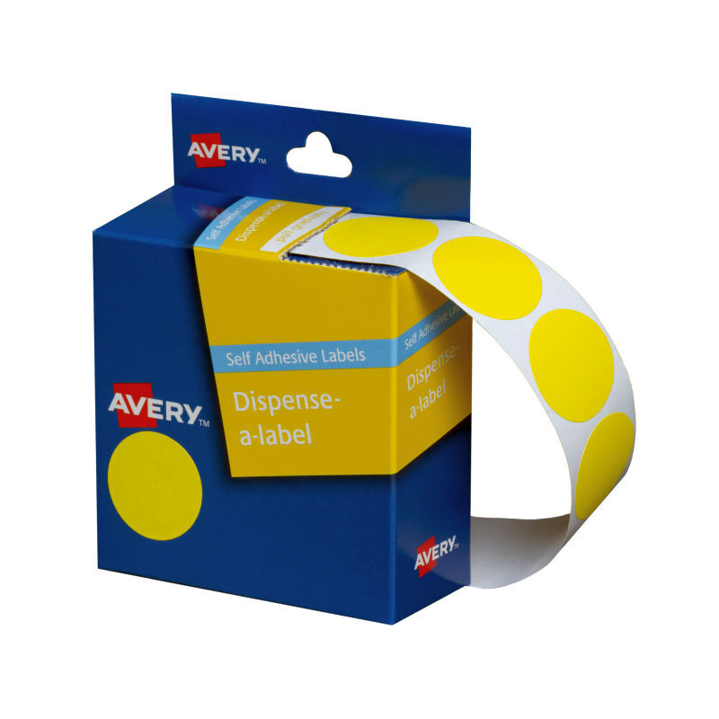 Avery Disp Yellow 24mm Roll500 - Wholesales Supply