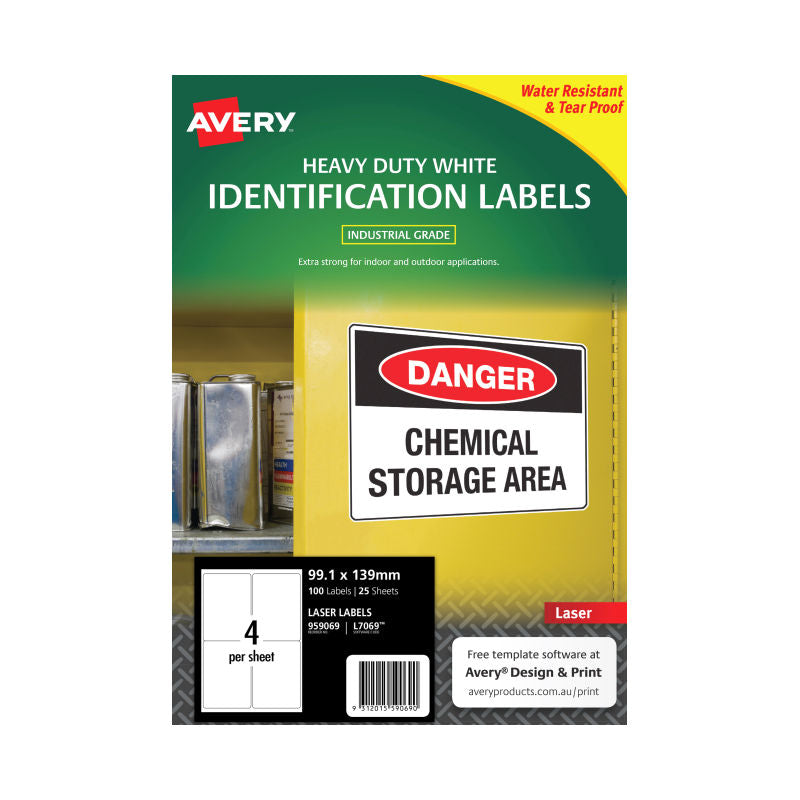 Avery LaserLbl L7069 4Up Pk25 - Wholesales Supply