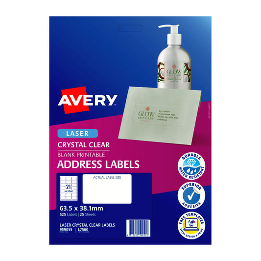 Avery Lbl Clr L7560 21Up Pk25 - Wholesales Supply