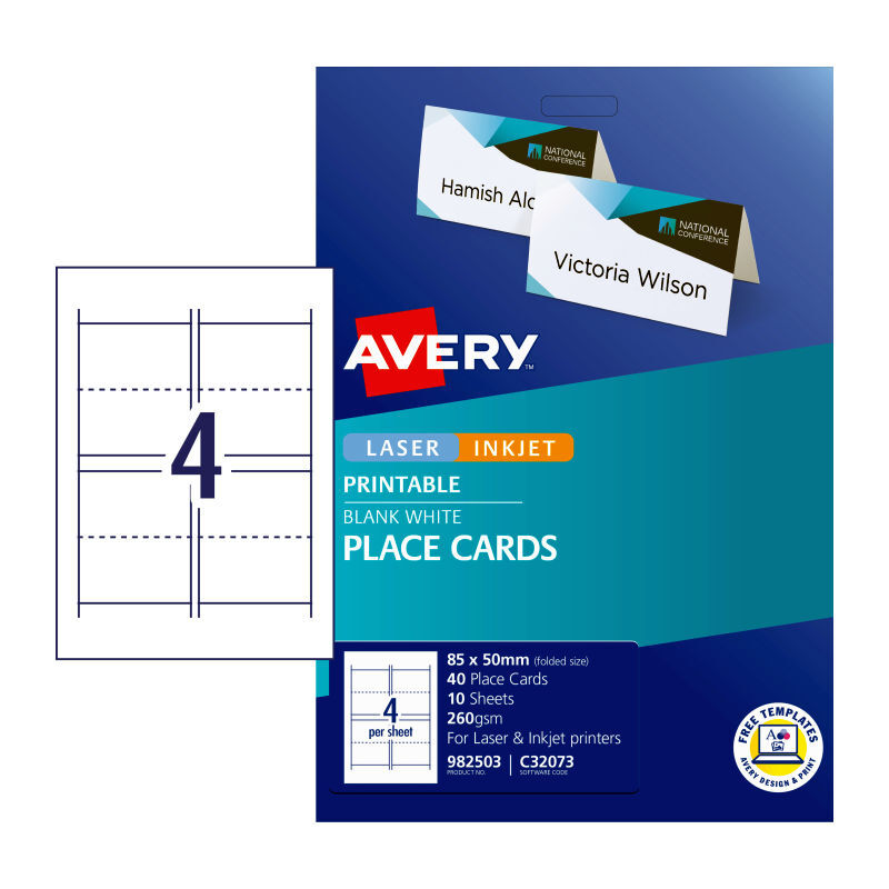 AveryLbl Fold C32073 50mm Pk10 - Wholesales Supply