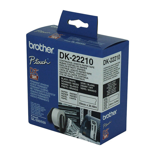 Brother DK22210 White Roll - Wholesales Supply