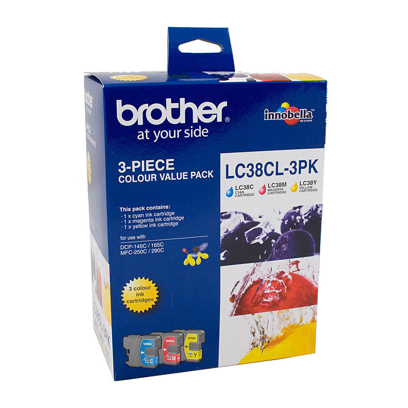Brother LC38 CMY Colour Pack - Wholesales Supply