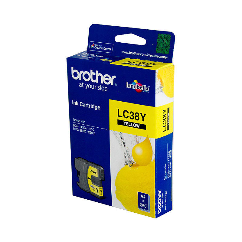 Brother LC38 Yellow Ink Cart - Wholesales Supply