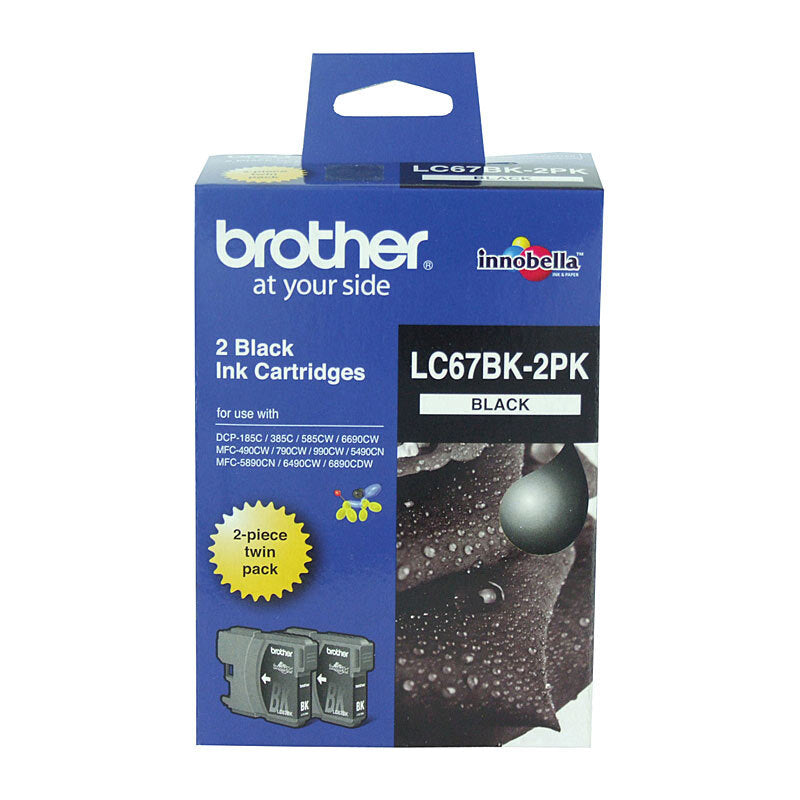 Brother LC67 Black Twin Pack - Wholesales Supply