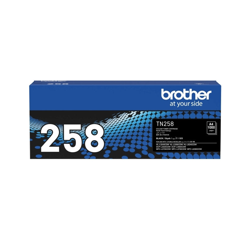 Brother TN258 Bk Toner Cart - Wholesales Supply