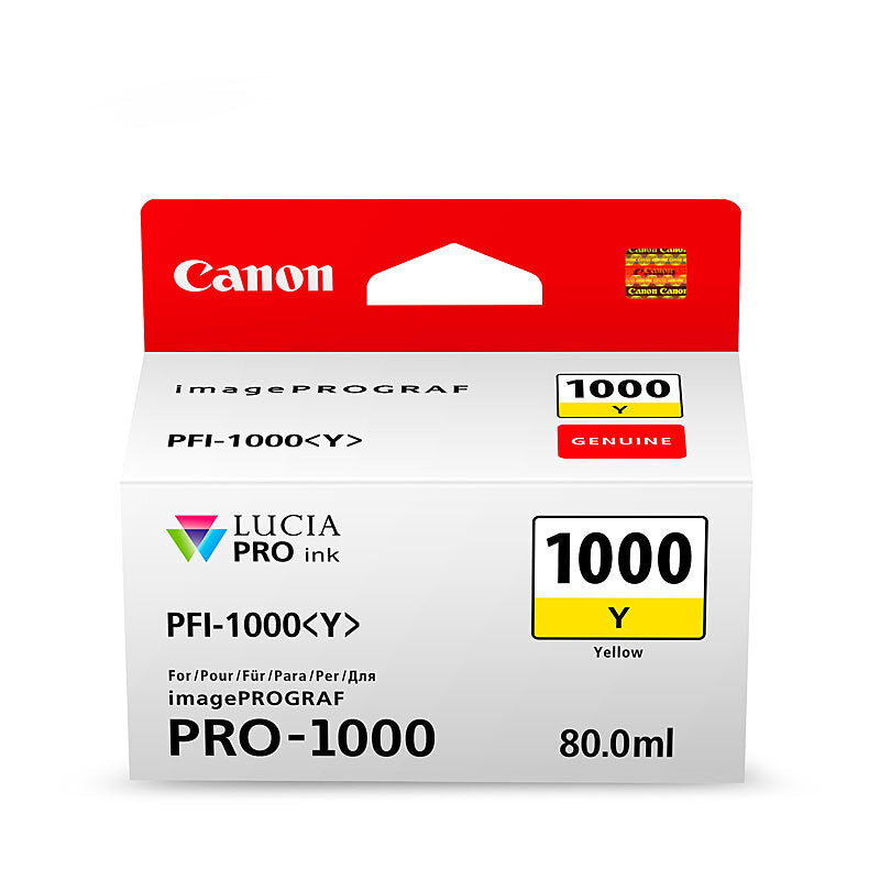 Canon PFI1000 Yellow Ink Cart - Wholesales Supply