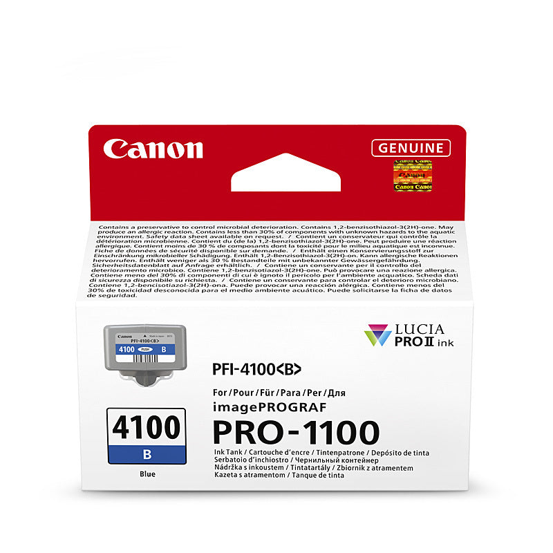 Canon PFI4100 Blue Ink Cart - Wholesales Supply
