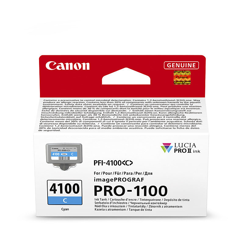 Canon PFI4100 Cyan Ink Cart - Wholesales Supply