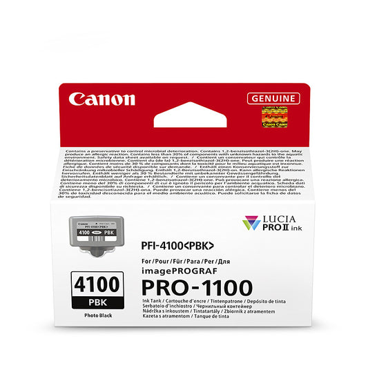 Canon PFI4100 Ph Blk Ink Cart - Wholesales Supply