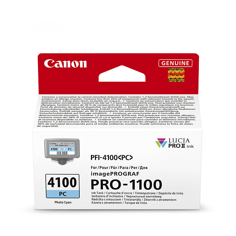 Canon PFI4100 Ph Cyan Ink Cart - Wholesales Supply