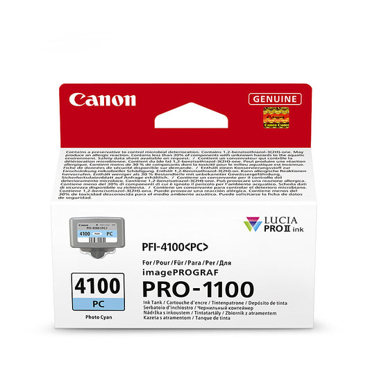Canon PFI4100 Ph Cyan Ink Cart - Wholesales Supply