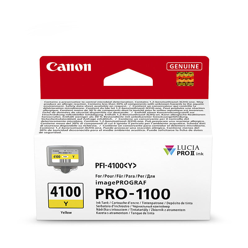 Canon PFI4100 Yellow Ink Cart - Wholesales Supply