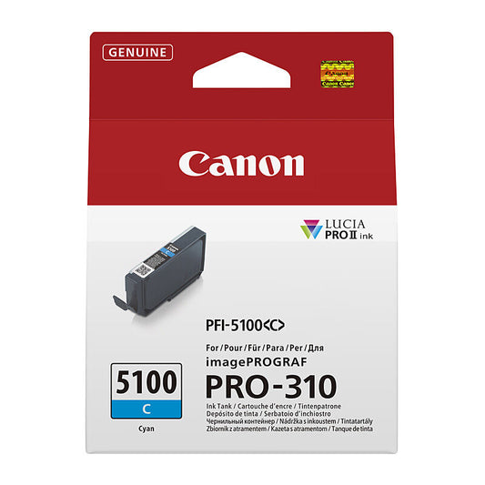 Canon PFI5100 Cyan Ink Cart - Wholesales Supply